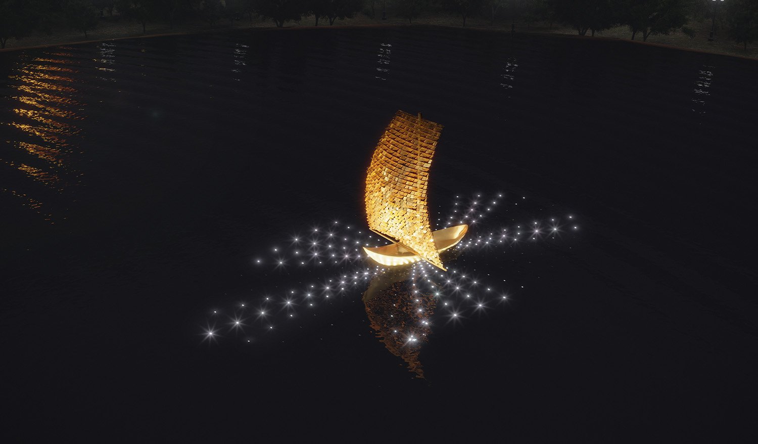 “Sails of Freedom” Floating public art installation (interactive memorial) - Фото №3