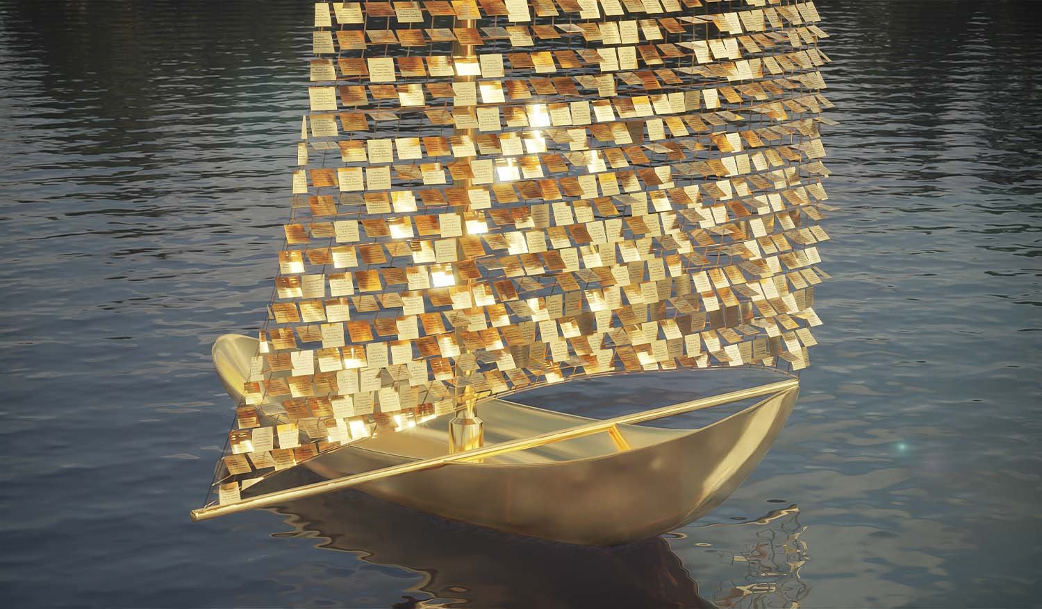 “Sails of Freedom” Floating public art installation (interactive memorial) - Фото №4