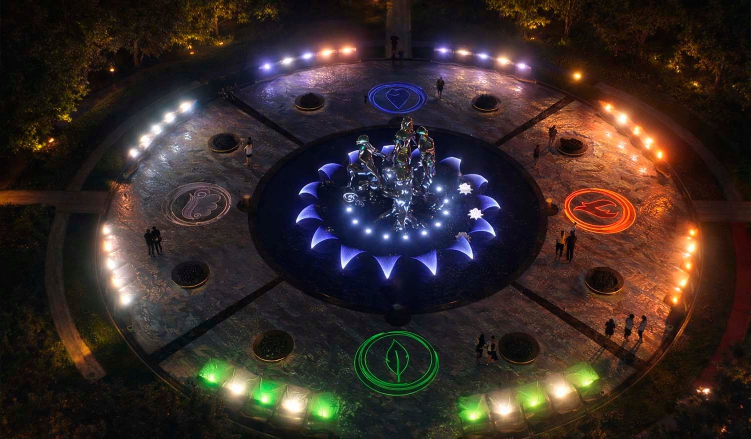 "Four elements" Interactive fountain/ Public art - Фото №5